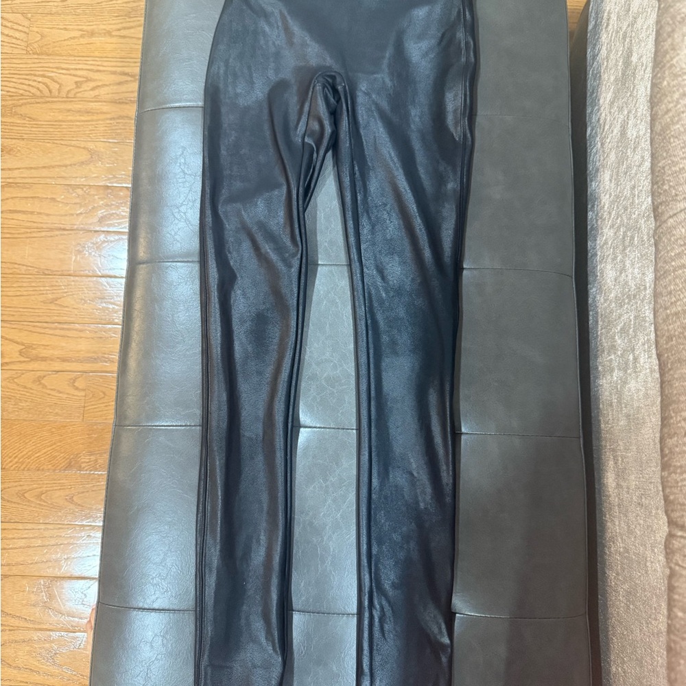 Spanx Black Faux Leather Leggings